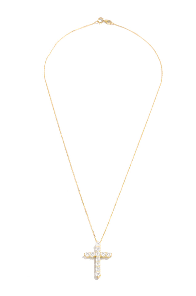 Load image into Gallery viewer, Gold-Tone Cross Necklace
