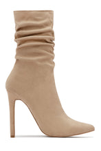 Load image into Gallery viewer, Solemate Ruched Detailed Ankle Heel Boots - Olive
