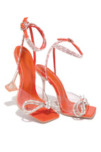 Load image into Gallery viewer, Orange Embellished Heel 
