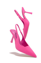 Load image into Gallery viewer, Pink Slingback Pointed Toe Pumps
