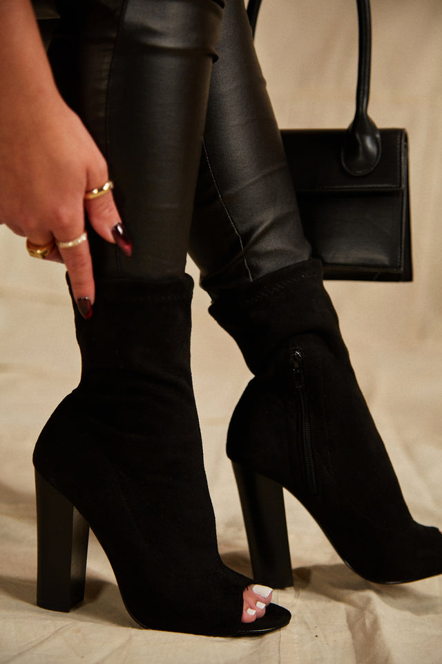 Black Patent Leather Boots | Black Patent Ankle Boots - VHNY