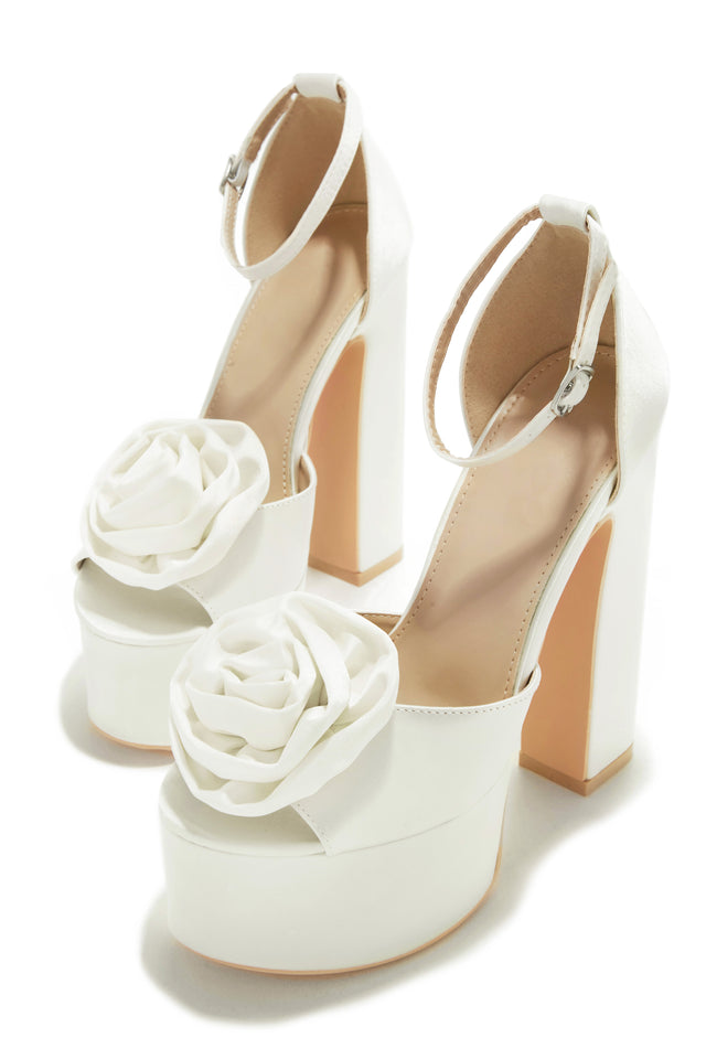White Pearl Peep Toe Platform Heels With Ankle Strap For Weddings, Proms,  And Bridesmaids From Nancy1984, $49.33 | DHgate.Com