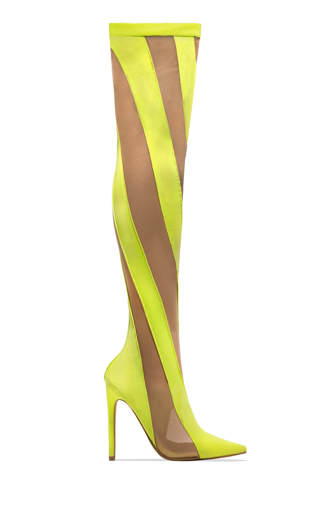 Jenner Over The Knee Heel Boots Yellow